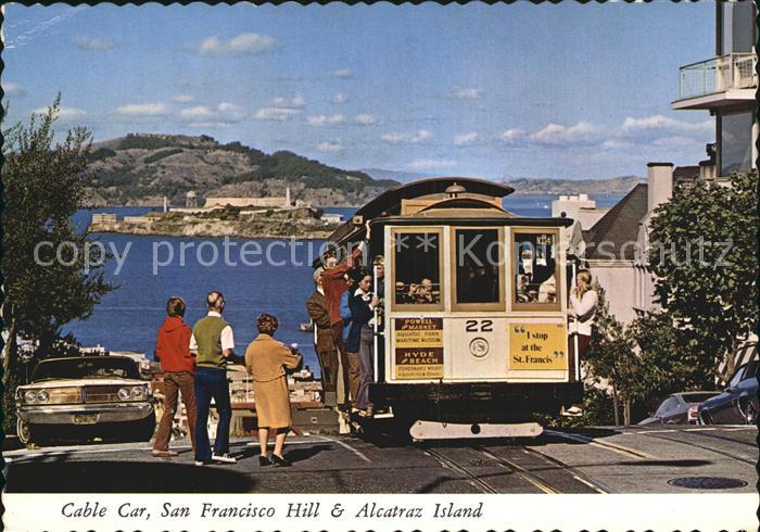 San Francisco California Cable Car Alcatrasz Islan