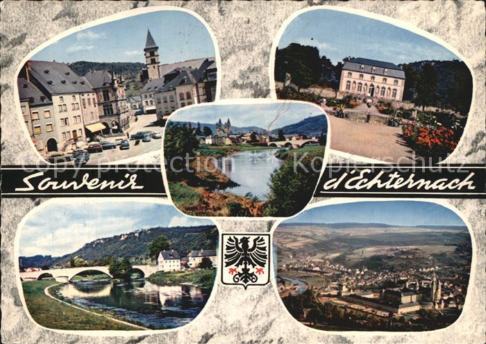 Echternach Brueckenpartie Fliegeraufnahme