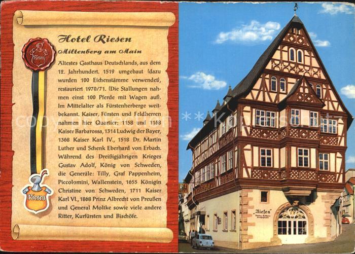 Miltenberg Main Hotel Riesen Fachwerk