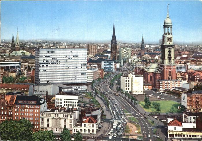 HAMBURG  CITY Fliegeraufnahme Ost-West-Strasse