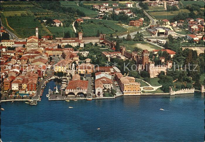 Lazise Lago di Garda Fliegeraufnahme Hafen