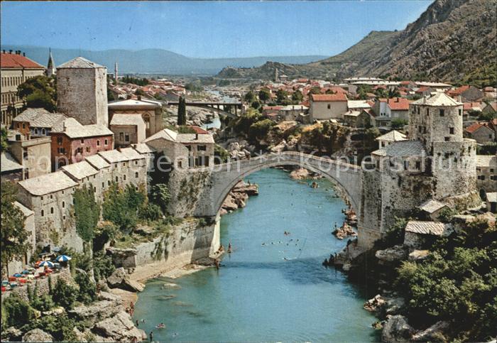Mostar Moctap Stari Most Brueckenpartie