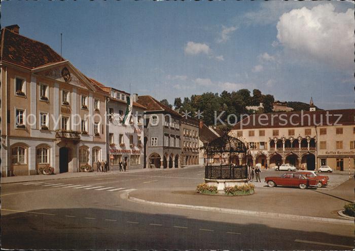 Bruck Mur Rathaus und Eisener Brunnen