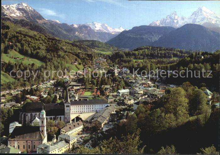 BERCHTESGADEN Bayern Markt mit Steinernem Meer und Watzmann