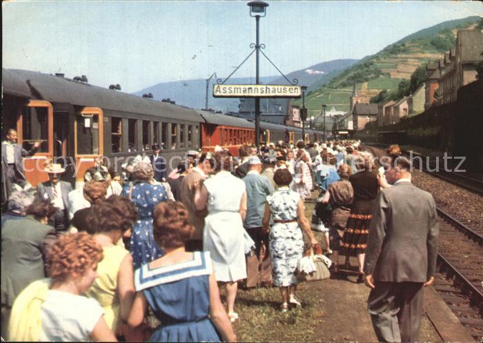 Assmannshausen Bahnsteig Sonntagsausflug