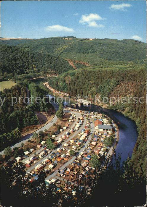 Esch-sur-Sure Fliegeraufnahme Camping