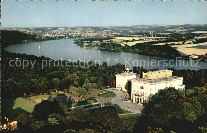 Essen Ruhr Fliegeraufnahme Villa Huegel mit Baldeneysee