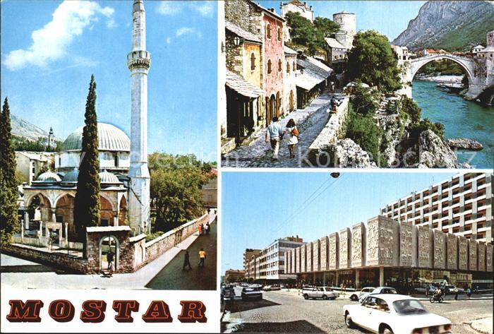 Mostar Moctap Bruecke Neretva Stadtansichten