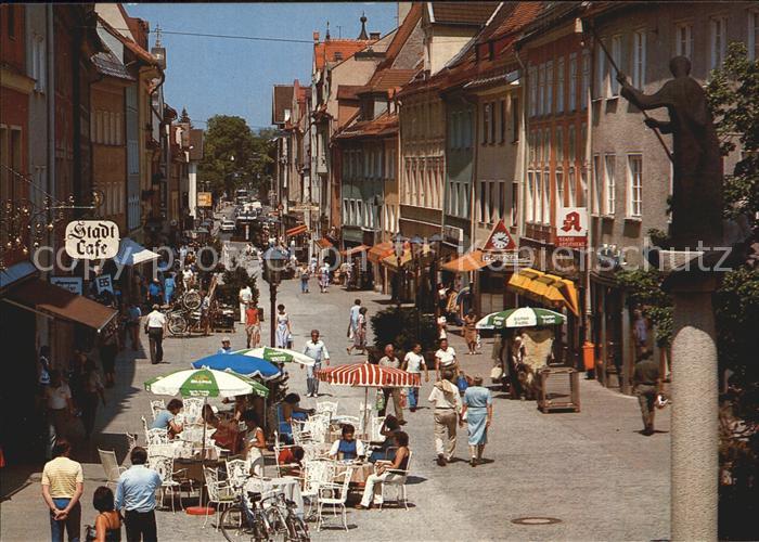 Fuessen Allgaeu Fussgaengerzone Sankt Mang Denkmal