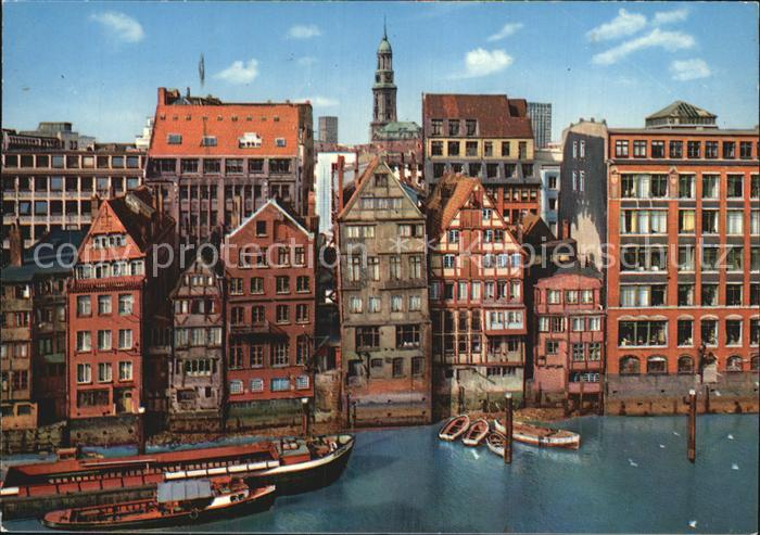 HAMBURG CITY Nicolaifleet Alte Haeuser