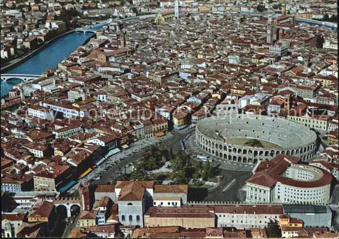 Verona Veneto Panorama Arena Luftbild