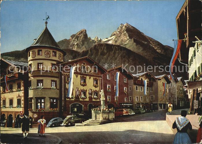 BERCHTESGADEN Bayern Marktplatz Watzmann