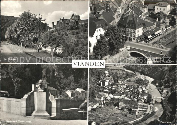 Vianden Schloss Maison Monument Victor Hugo Panorama