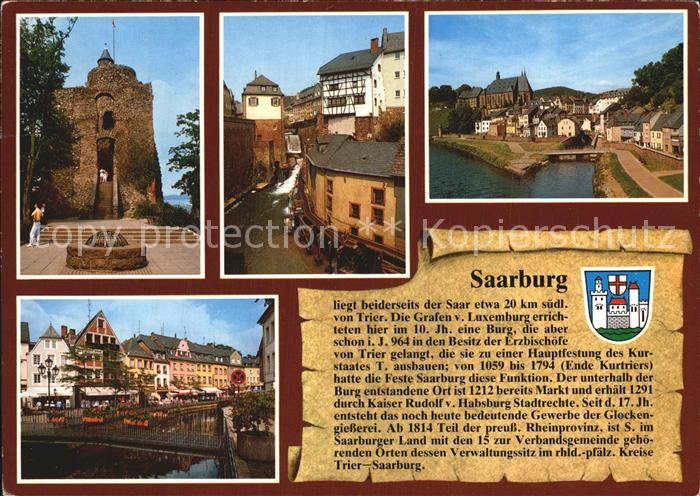 Saarburg Saar Burgturm Wasserfall Altstadt Brunnenmarkt