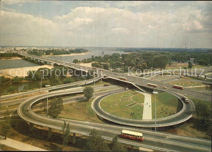 Warszawa Bruecke Verkehrskreuzung
