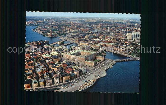Stockholm Zentrum Luftaufnahme Koenigspalast