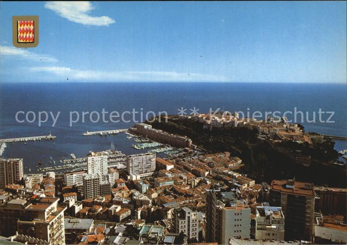 Monaco Vue generale du Port et du Rocher