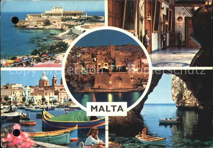 Malta Teilansichten Hafen Grotte