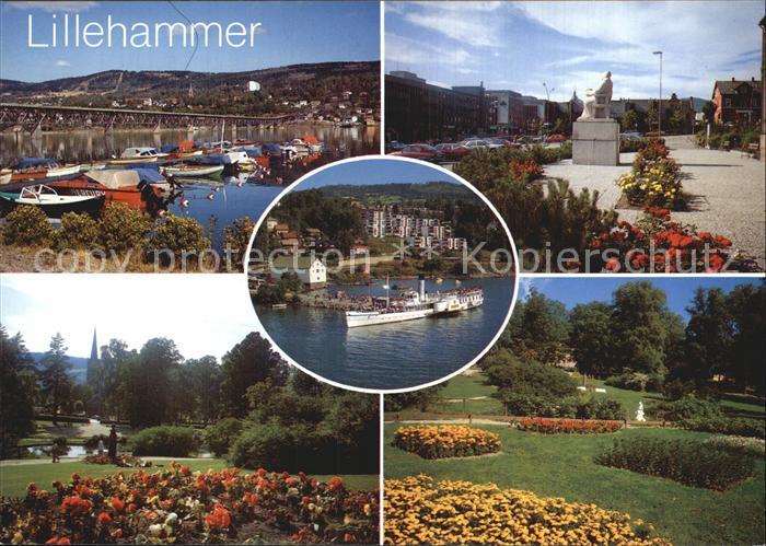 Lillehammer Hafenpartie Teilansichten Park