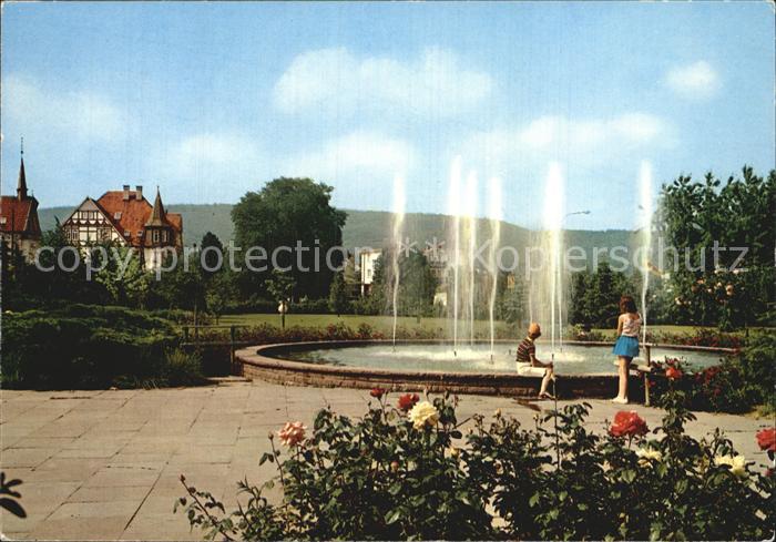 Rinteln Weser Niedersachsen Parkanlage Schlingwiese Springbrunnen