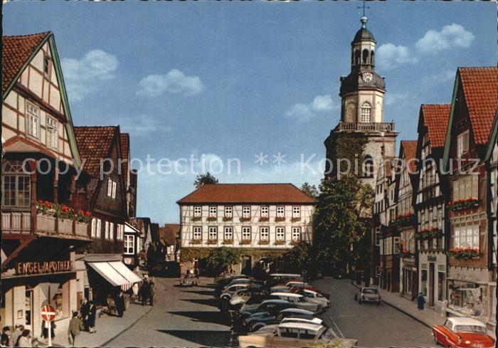 Rinteln Weser Niedersachsen Marktplatz mit Kirche