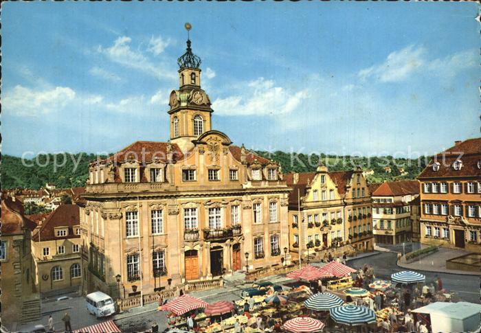 Schwaebisch Hall Rathaus Marktplatz