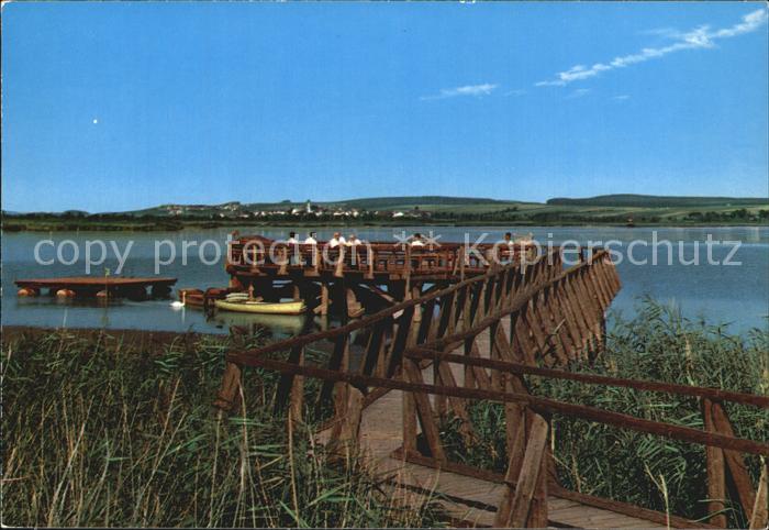 Bad Buchau Federsee Steg mit Terrasse