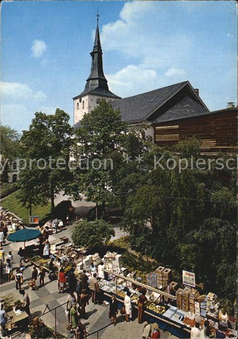 Luedenscheid Erloeserkirche und Markt