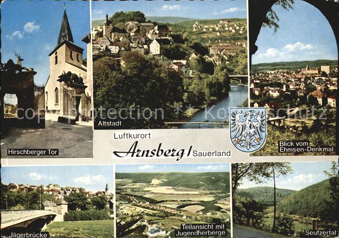Arnsberg Westfalen Hirschberger Tor Altstadt Stadtblick Jaegerbruecke Teilansich