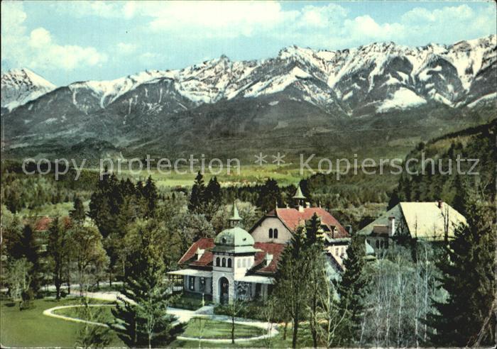 Warmbad Villach Kuranstalt mit Karawanken