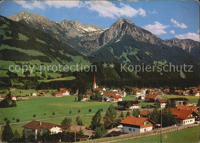 Fischen Allgaeu mit Entschenkopf Nebelhorn und Rubihorn