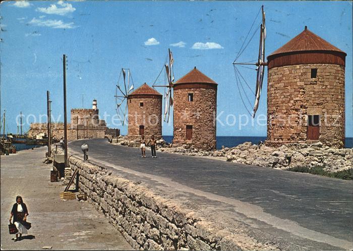 Rhodos Rhodes aegaeis Windmuehlen