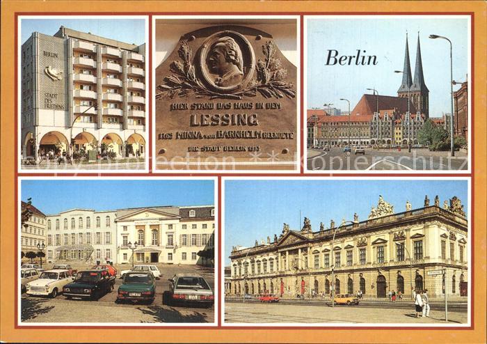 BERLIN  CITY Nikolaiviertel Lessing Gedenktafel Theater Kammerspiele Museum