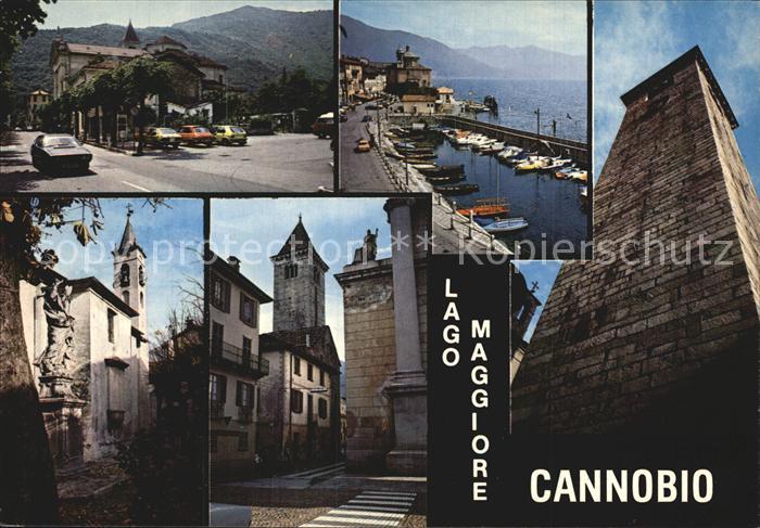 Cannobio Lago Maggiore Teilansichten Kirche Turm Hafen