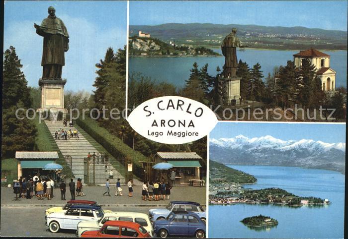 Arona Lago Maggiore Statua di San Carlo Alpenpanorama