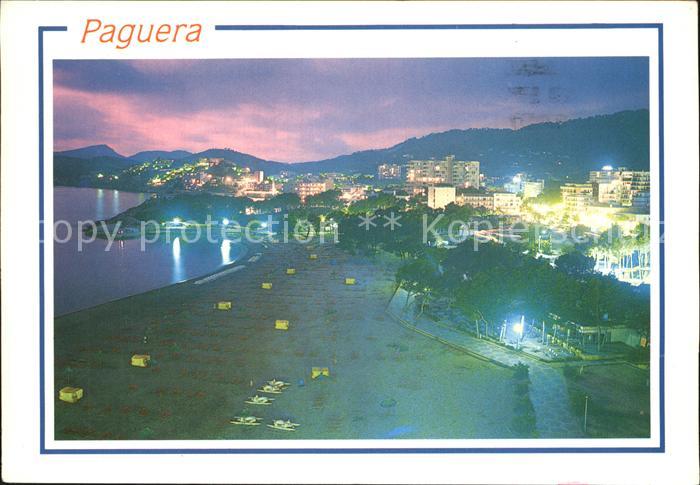 Paguera Mallorca Islas Baleares Playa de Tora Nachtaufnahme