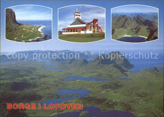 Borge Panorama Kueste Kirche Fliegeraufnahme