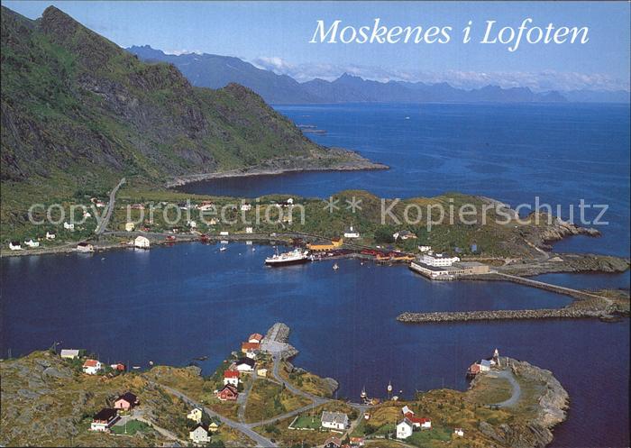 Moskenes Panorama Kueste Fliegeraufnahme