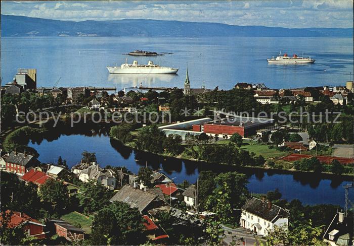 Trondheim Utsikt mot Nidaro og Ila Westtown Munkholmen Island
