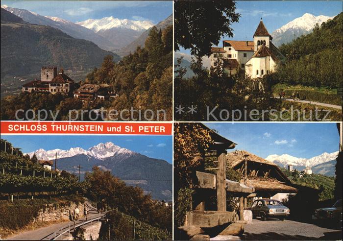 Dorf Tirol Schloss Thurnstein Wanderweg nach Algund