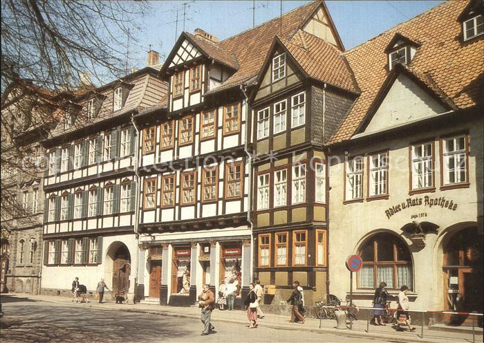 Quedlinburg Harz Kornmarkt Fachwerkhaeuser Apotheke