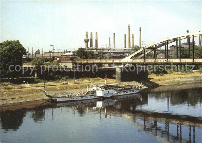 Riesa Sachsen Blick zum Stahl und Walzwerk