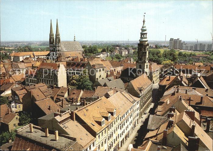 Goerlitz Sachsen Stadtbild mit Peterskirche und Rathaus