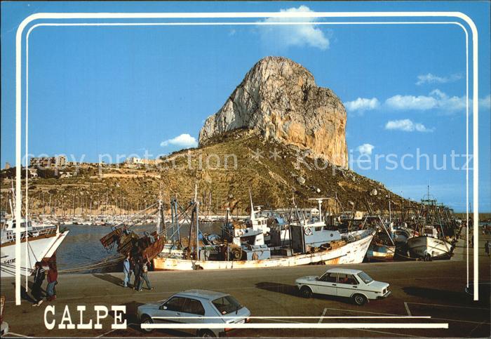 Calpe Vista del puerto y Penon de Ifach