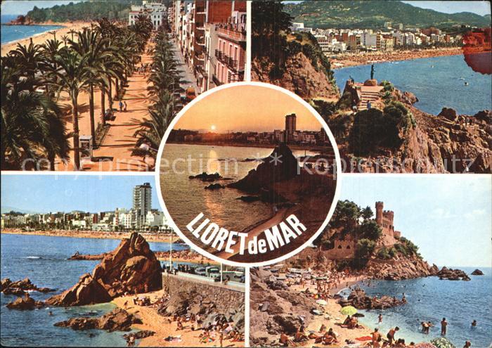 Lloret de Mar Strand Promenade Sonnenuntergang