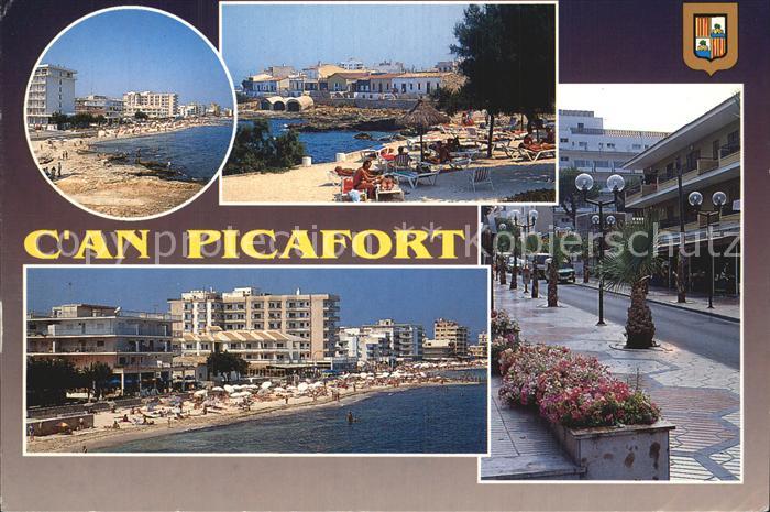 Can Picafort Mallorca Strand Hotels Strassenpartie