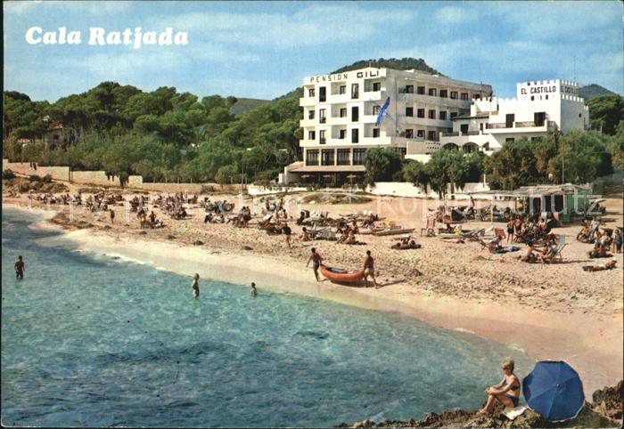 Cala Ratjada Mallorca Vista parcial de la playa Strand Hotel Pension