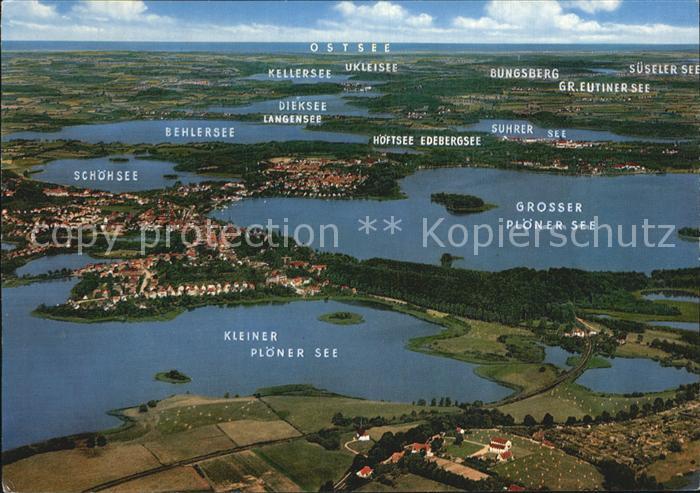 Malente-Gremsmuehlen Seenplatte Holsteinische Schweiz Fliegeraufnahme