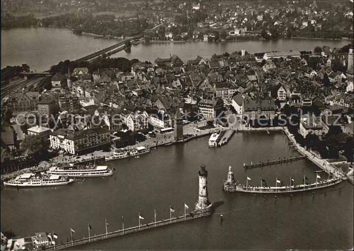 Lindau Bodensee Hafen Fliegeraufnahme