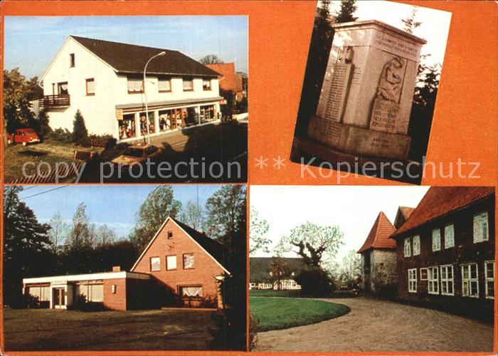 Neuenwalde Wesermuende Kaufhaus Otto Eschermann Ortspartie Denkmal Gedenkstein